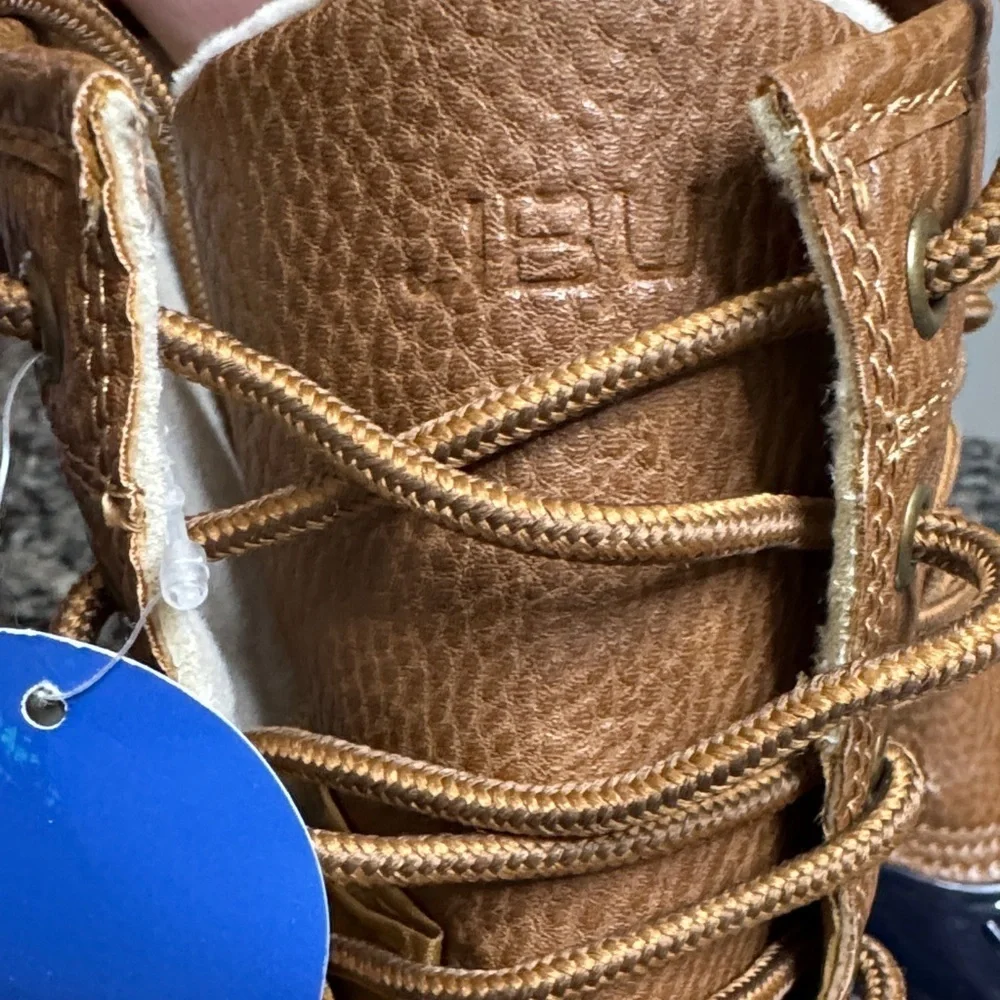 JBU Women's Brown and Navy rain duck Boots NWT 6.5 / 7